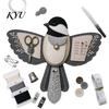 DIY Vogel Näh-Organizer Form Filz-Set, Tragbare Dekorative Basteltasche Handgemachtes Set mit Scherenfach und Nadelkissen, Stickwerkzeuge Zubehör