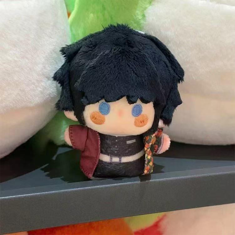 10cm Demon Slayer Tomioka Giyuu Plush Toys Figure Toys Cartoon Game Anime Cosplay Toy Body Squeaking Plush Pendants