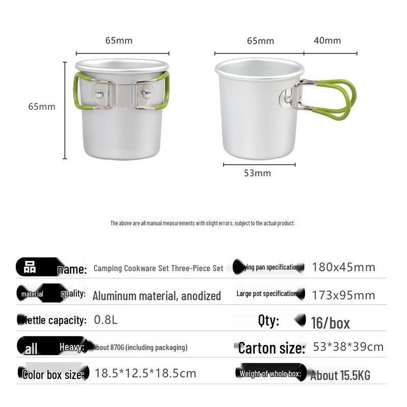 Hiker Outdoor Camping Cookware Teapot Set
