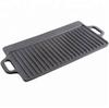 ZISIZ Rectangular Double-Sided Cast Iron Outdoor Grill Pan