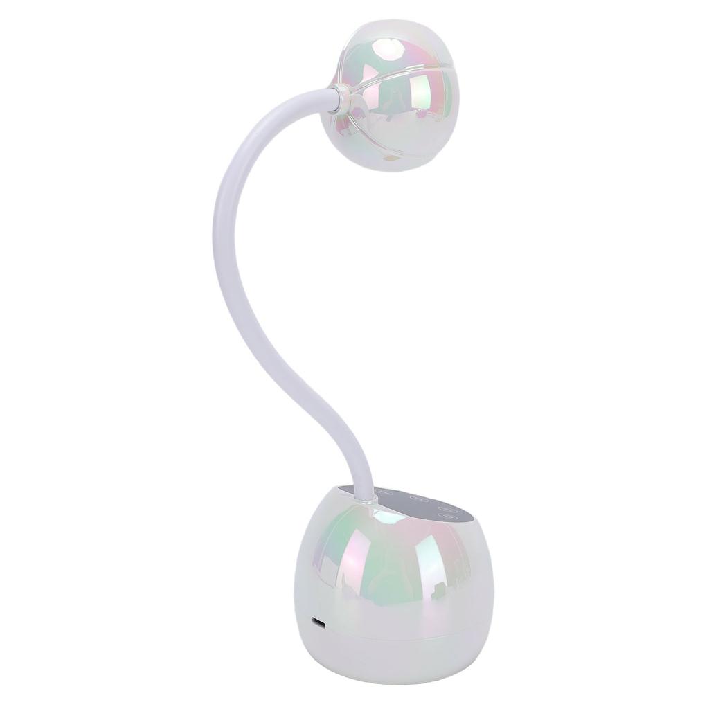 36W Gooseneck Nail Light Rechargeable Quick Drying Cordless LED Nail Lamp Manicure Dryer for Gel Polish White
