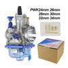 Universal Racing Carburetor With Power Jet For KEIHIN KOSO OKO PWK 24 26 28 30 32 34mm Blue Bowl 2T 4T Scooter ATV Dirt Bike