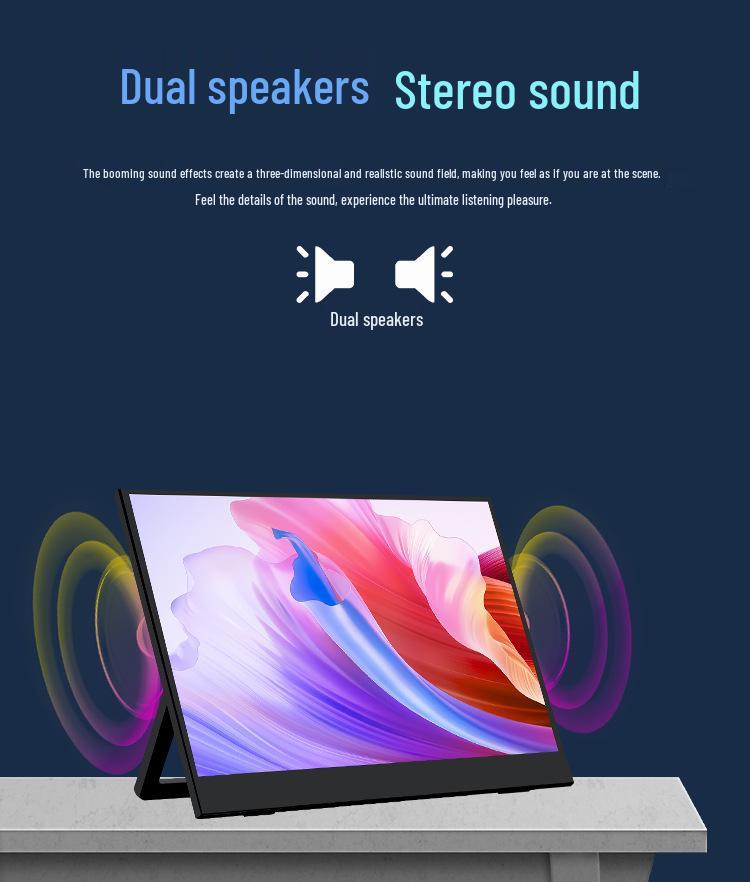 15,6" Drahtloser Tragbarer 1080p Monitor für PC, Telefon, PS5/Switch-Spiele