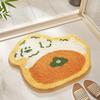 Bathroom Rugs Mat White Flower Bath Rugs Fluffy Soft Superfine Fiber Rugs Non Slip Bath Mat Plush Mats Bathroom Rug for Shower Room