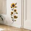 Creative Sunflower Wall Sticker Removable Self-Adhesive Background Decor for Bedroom Living Room Home Decoration