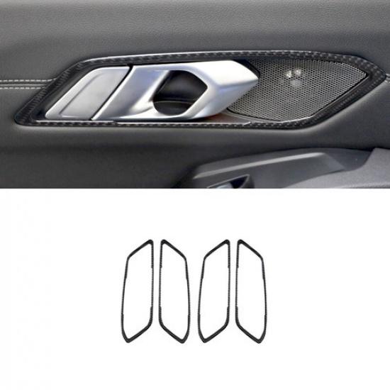 Carbon Fiber Car Interior Door Handle Frame Cover For BMW 3 series G20 -