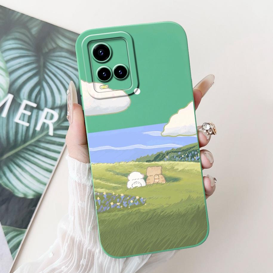 For Vivo Y33s Case V2109 Shockproof Cover Cute Dinosaur Panda Fundas Cases For Vivo Y21 2021 Y21A Y21S Y21T Y33T VivoY33s Bumper
