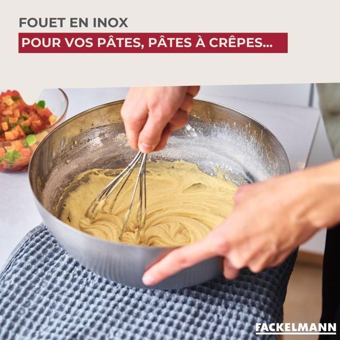 Fouet de pâtisserie - fackelmann - 26 cm - acier inoxydable - ustensile de cuisine polyvalent