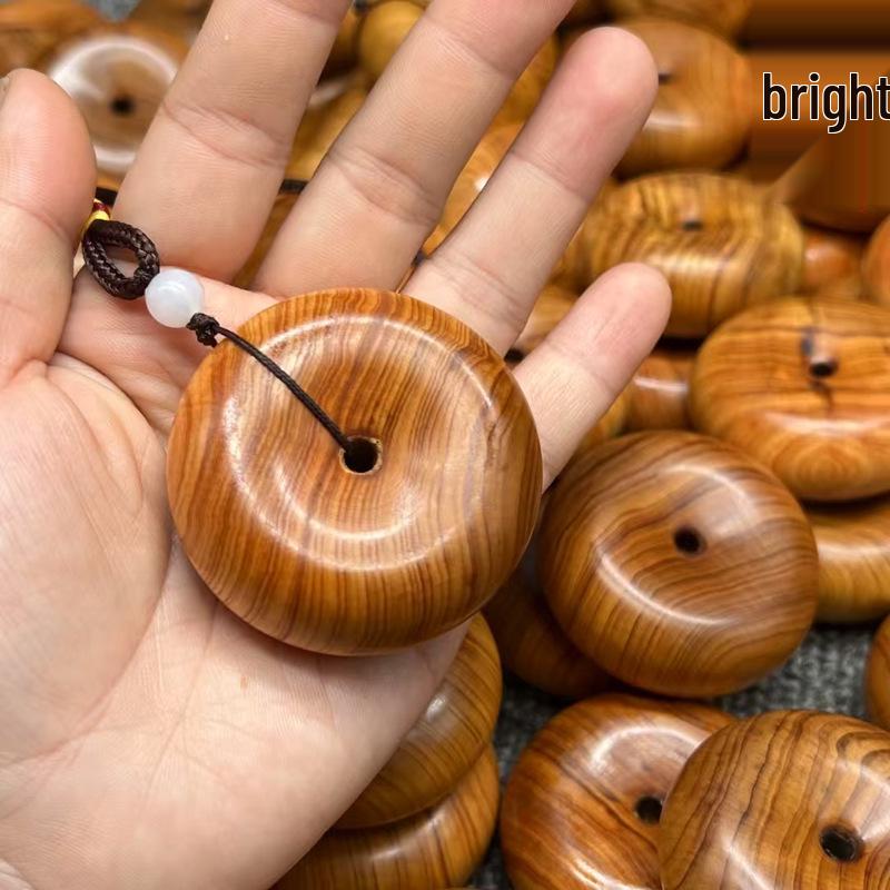 Taihang Aged Cypress Bread Ring Pendant with High-Density Medicinal Fragrance - 5.0 Edition