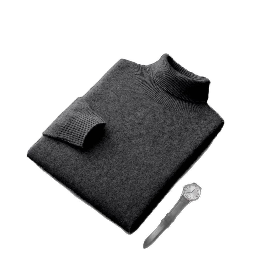 Spring & Autumn Men's Pure Wool Plus Size Knit Sweater - Versatile, Trendy, Lightweight.