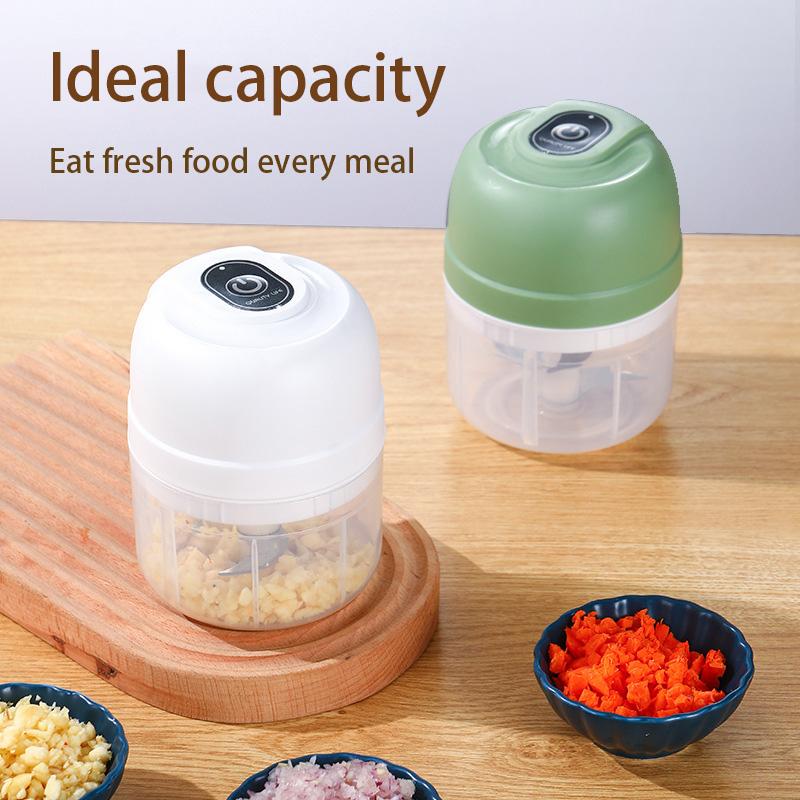 Electric Garlic Purer 100/250ML Mini Electric Garlic Chopper USB Charging Ginger Vegetable Cutter Food Chopper Kitchen Tools