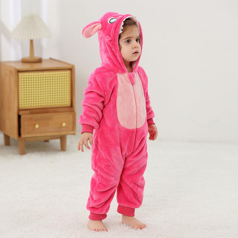 Cute Monkey Tiger Dinosaur Cosplay Costumes Boys Girls Toddler Animal Jumpsuit Baby Rompers Infant Clothes Pyjamas Kids Kigurumi