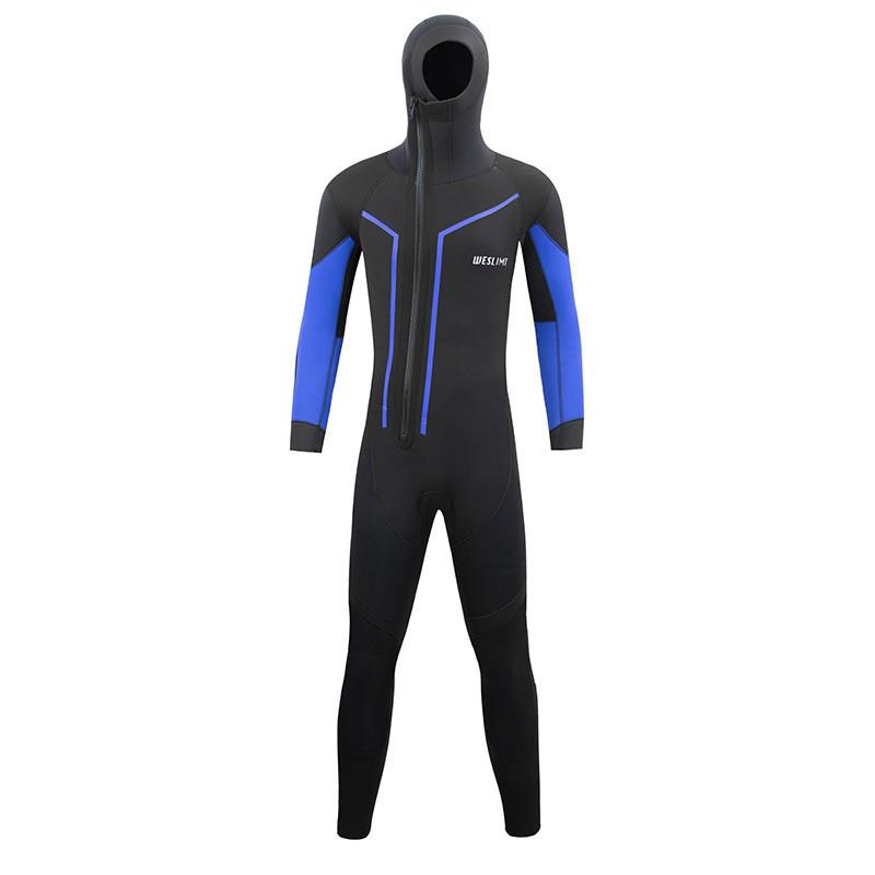 5mm Thick Front-Zip Full Wetsuit With