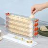 2/4 Layers Dumplings Storage Box Dumpling Organizer Stackable Desserts & Cookies with Buckle, Lid & Handle for Fridge