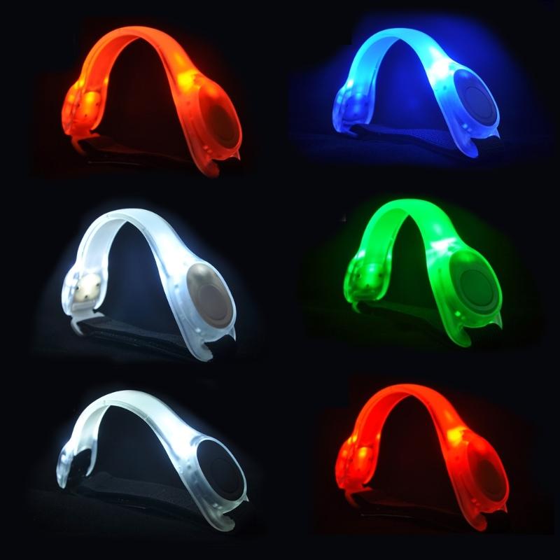 LED Light Up Armband Reflective Adjustable Wearable Silicone Running Belt Strap