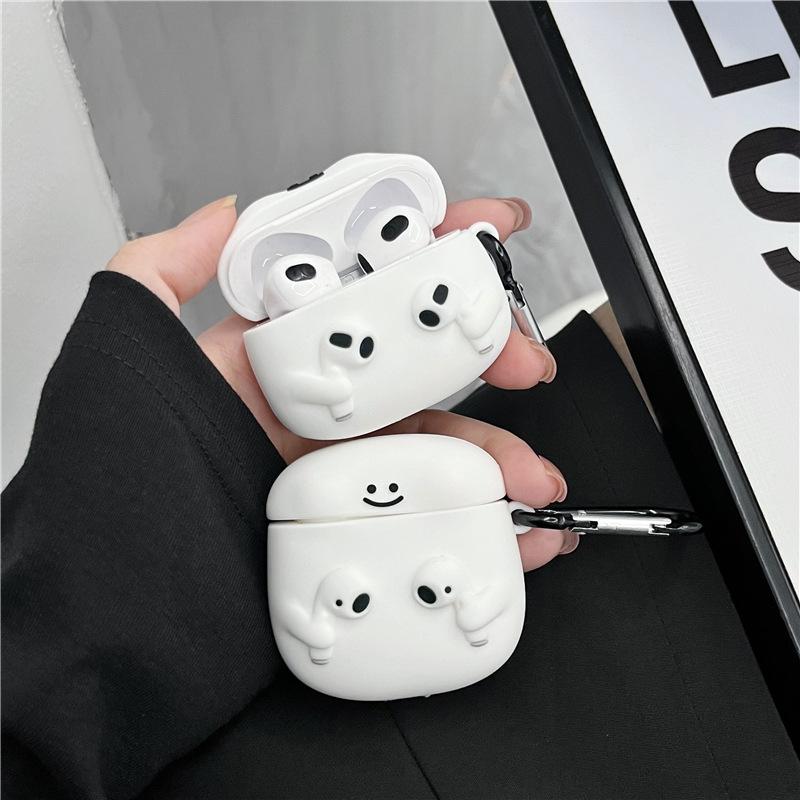 Korea Cute Little Monster Smile Earphone Case for Airpods Pro 2 Soft Bluetooth Headset Cover for Airpods 3 1 2 Silica Gel