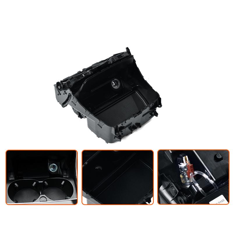 For Mercedes Benz C-Class GLC Central Armrest Box Ashtray W205 Central Control Cup Holder Decorative Strip Car Cup Holder