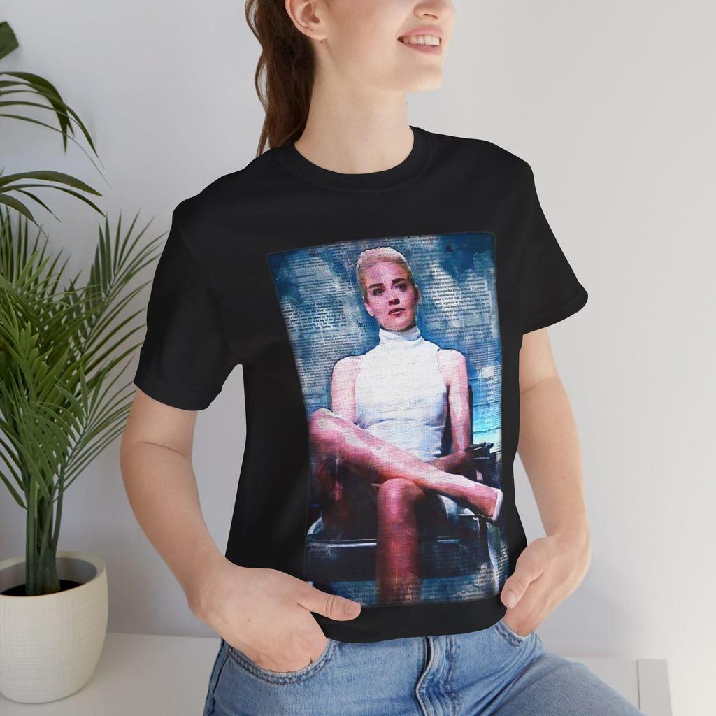 Vintage Retro Look Basic Instinct Sharon Stone fan art Unisex Jersey Short Sleeve Tee Shirt and kids tshirt for Sharon Stone fans