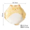 Cartoon Cat Ceramic Plate Cute Cat Shaped Dining Plate Irregular Salad Bowl Japanese Tableware Main Course Decoration Plate