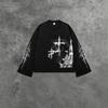 T-shirt da uomo a maniche lunghe, Pullover oversize streetwear dal taglio ampio, Versatile per l'uso quotidiano