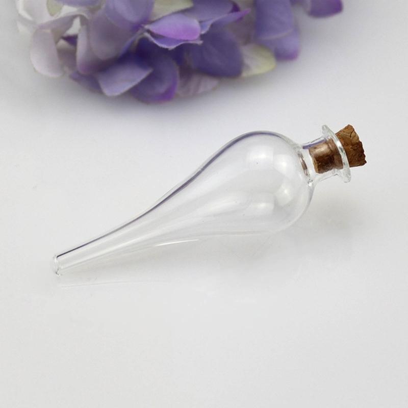 Collana con Bottiglia Magica Vintage Fai da Te Tappo Sughero Pozione Goccia d'Acqua Portafortuna Amuleto Catena per Maglione Gioielli alla Moda Regalo per Ragazze