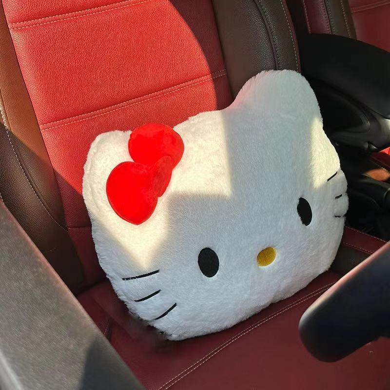Cute Cat Head Plush Pillow Sofa Bed Head Cushion Car Cushion Pillow