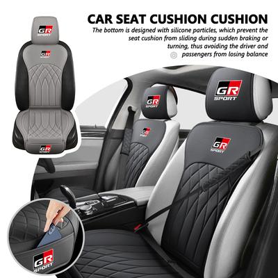 For Car Seat Cushion Cover Breathable Leather Soft Auto Accessories Camry Highlander C-HR Hilux Vios Rav4 Prius Yaris TRD