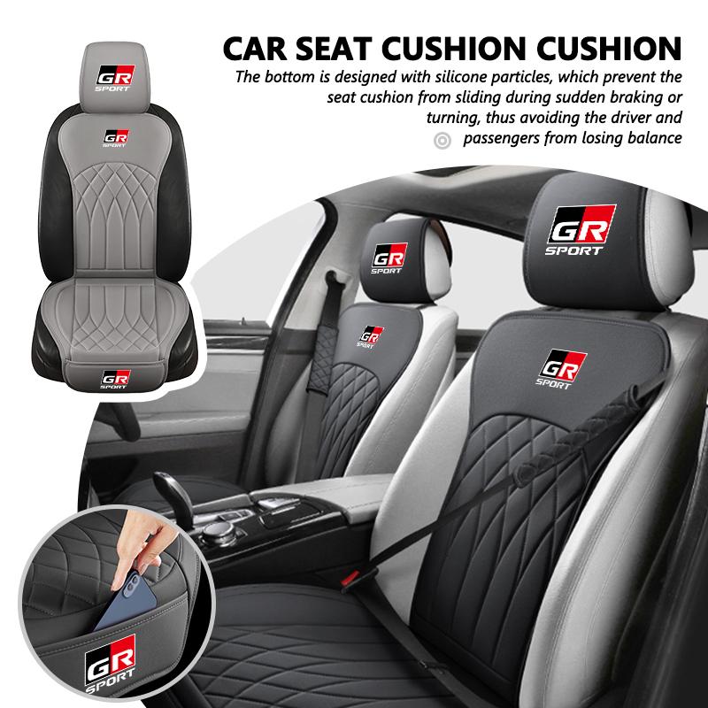 For Toyota Car Seat Cushion Cover Breathable Leather Soft Auto Accessories Camry Highlander C-HR Hilux Vios Rav4 Prius Yaris TRD