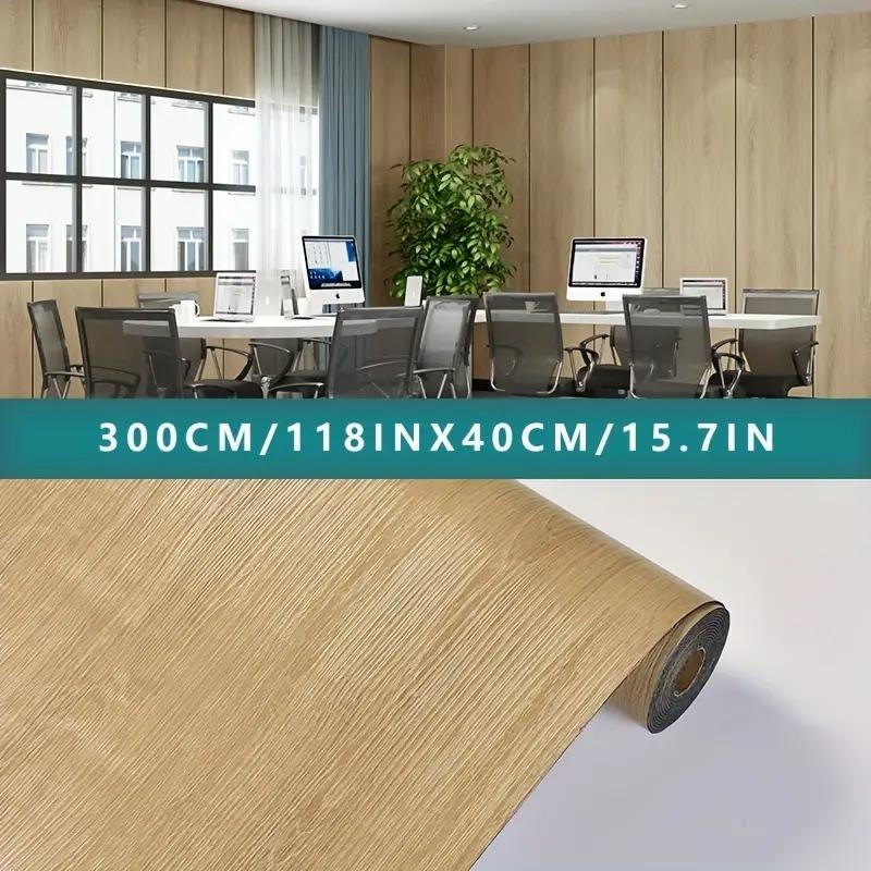Roll of PVC Self-adhesive Wall Floor Covering Material, Marble and Wood Grain Vinyl Sheet with Aluminum Foil Backing, Dual Purpo