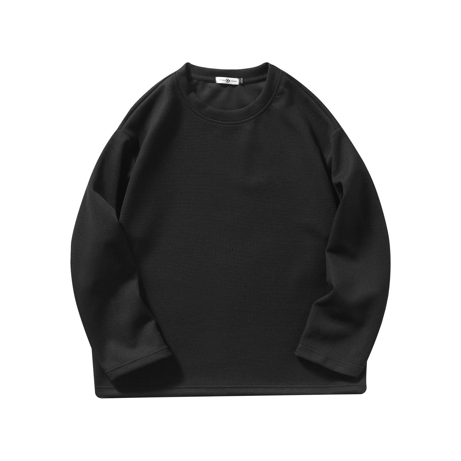 Мужской флисовый круглый воротничок с флисовой толстовкой однотонного цвета и флисовой флисовой курткой XL чёрный