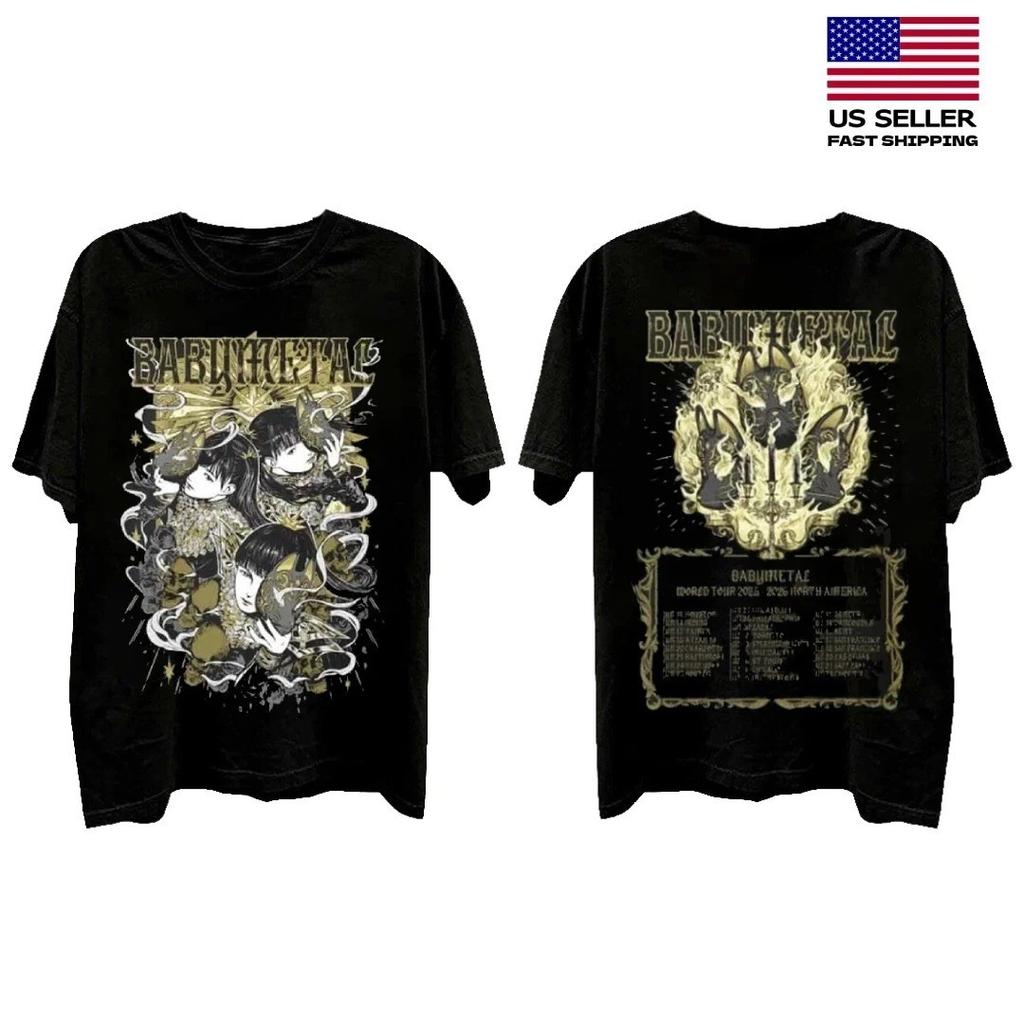Hot Babymetal World Tour 2026-2026 North American With Tour Dates Shirt PP2995