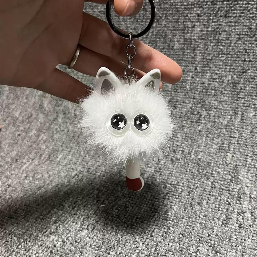1 Pcs Cute Plush Kitten Pendant Versatile Backpack Pendant Creative Doll Pendant Cartoon Cat Doll Couple Gift Bag Charm