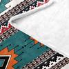 Aztec Tribal Geometric Pattern Flannel Throw Blanket Soft Warm Lightweight Blanket for Sofa Bed Boho Home Decoration