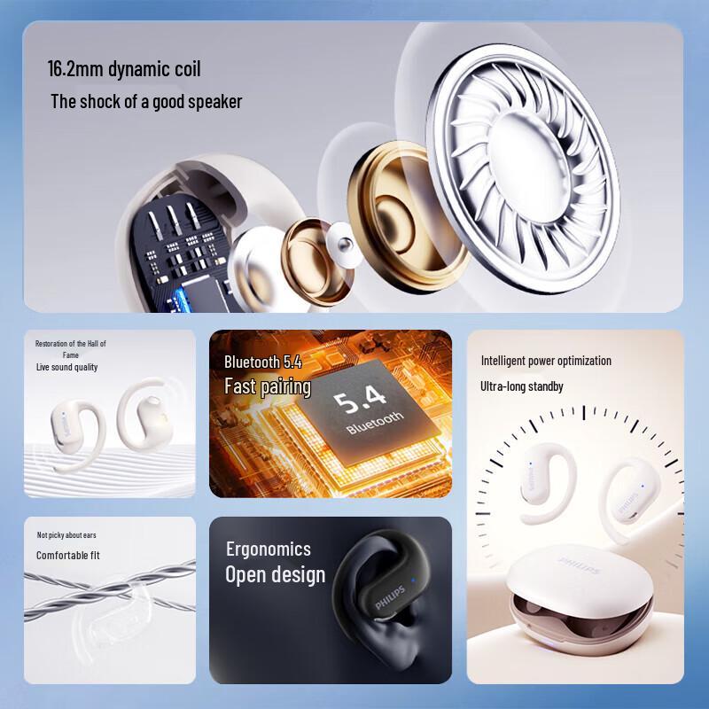 Philips TAT2739 Open-Ear Wireless Sport Earphones