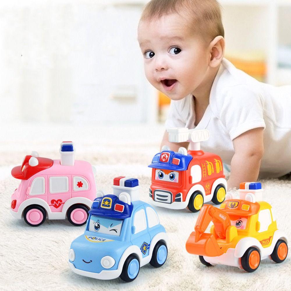 Vehicle Push and Go Cars Fire Truck Wind-up Cars Toys Press and Go Car Toy  Kindergarten Toys
