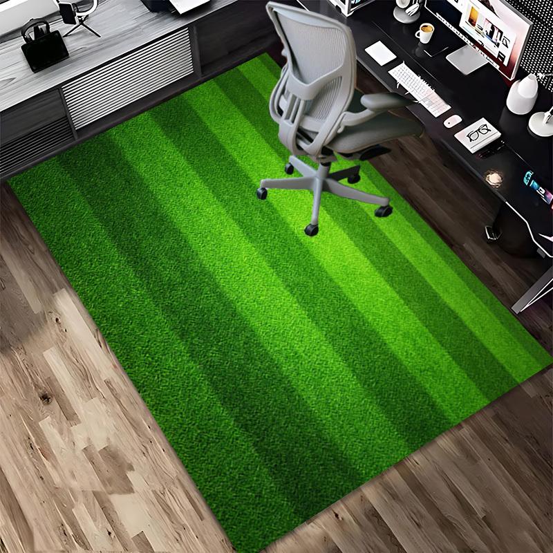 grass field Crystal Velvet Office chair mat Area Rug - Non-Slip, Floor Mat, Office Desk Chair Rugs,Christmas Gift-1106184