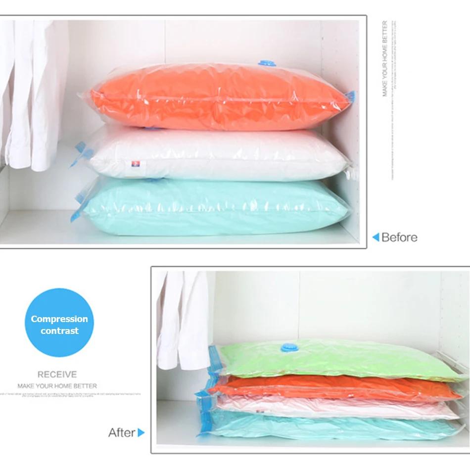 10/20PCS 50x55cm Vacuum Storage Bags Space Save Compression Travel Seal Zipper for Clothes Pillows Bedding Closet Home Organizer