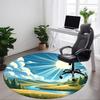 1 Stück Landschaft Natur Szene Stuhl Teppich für Büro, Weich, Rutschfest Polyester Matte, Büro, Wohnzimmer, Schlafzimmer, Langlebiges Polyester yy251207140