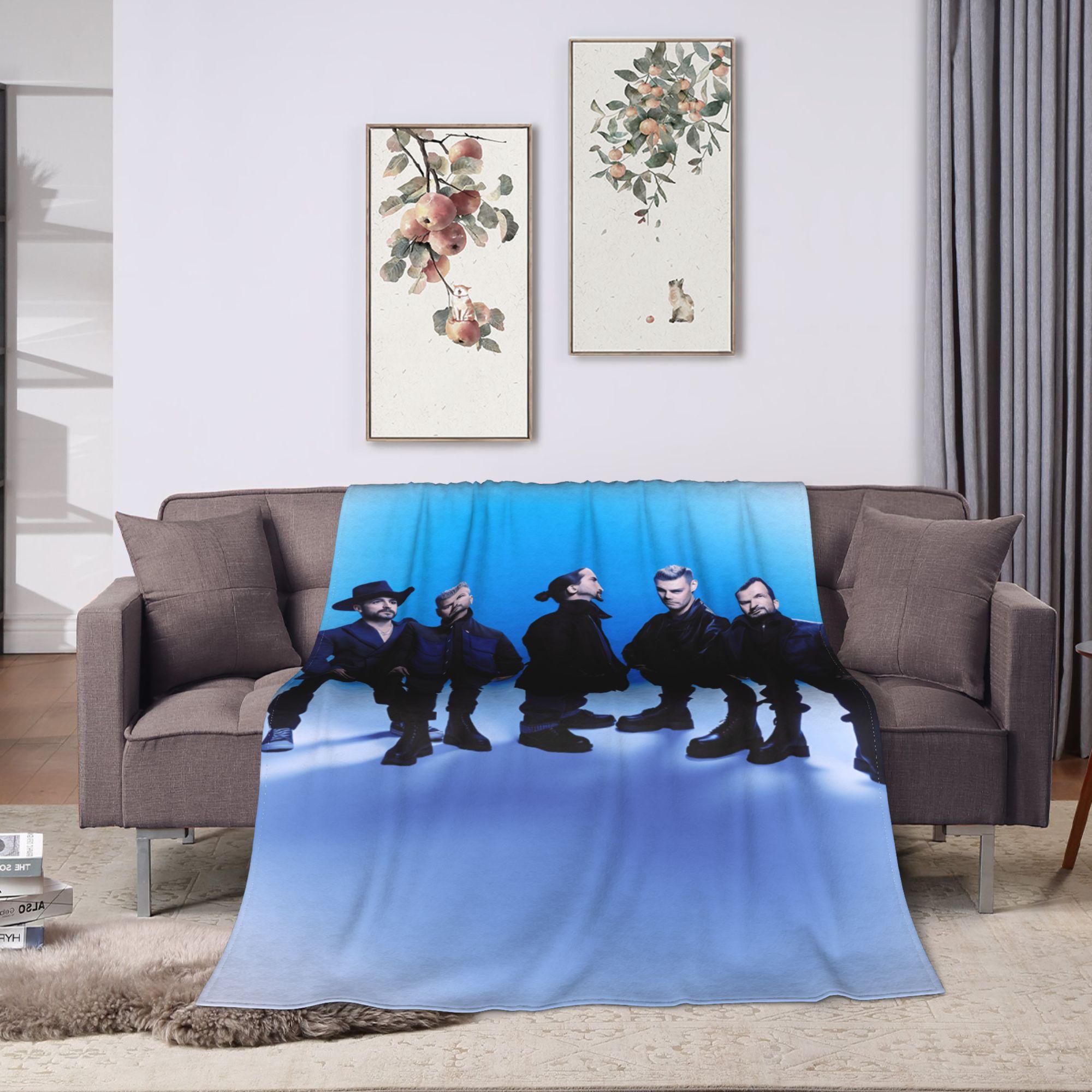 BSB band B-Backstreet boys Soft Comfy Blanket For Living Room Print Throw Blanket Winter Plane Travel Flannel Bedspread 100cmx150cm
