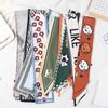 Elegant Plaid Headbands Silk Scarf Hair Rope With Beautiful Houndstooth Design For Women
