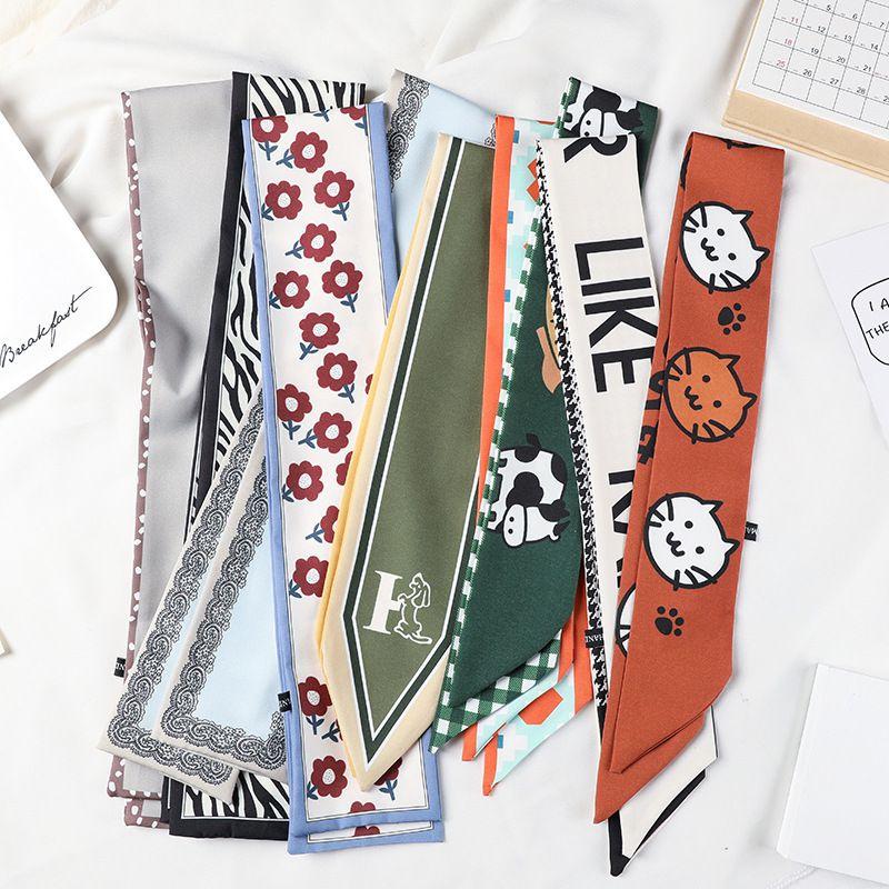 Elegant Plaid Headbands Silk Scarf Hair Rope With Beautiful Houndstooth Design For Women