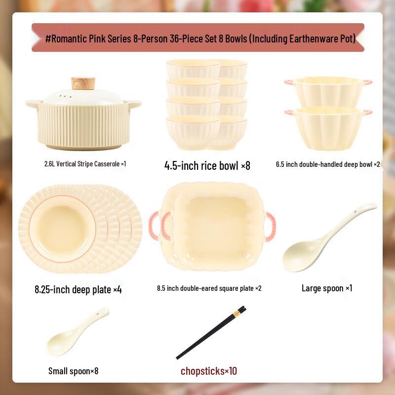 Mode Lanka 42-Piece Ceramic Dinnerware Set