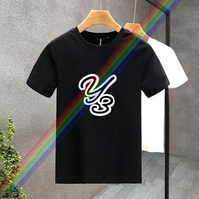 2025 Nova Quente Estilo Coreano Marca de Luxo Camiseta 100% Algodão Letra à Mão Y3 Estampada Camisetas Verão Harajuku Mulheres Camiseta Manga Curta