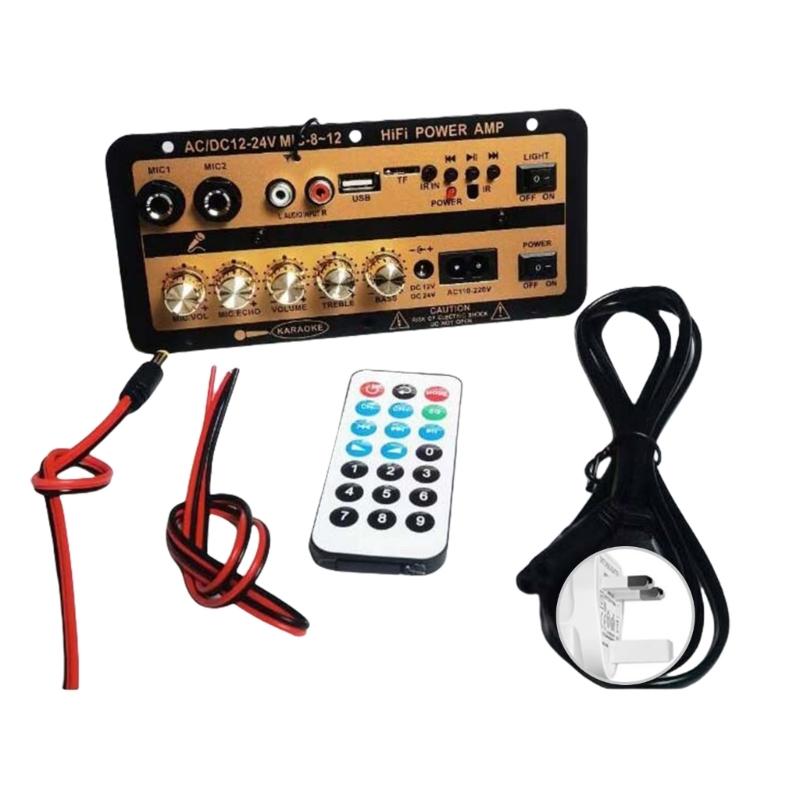 Double Power Bluetooth-compatible 4.2 Amplifier Board For Car Audios System With USB TF FM Stereos Output DC12V 24V