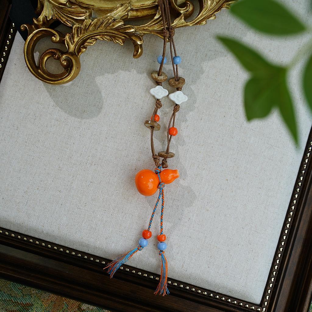 Hot-selling ceramic mushroom necklace accessories niche design necklace high sense