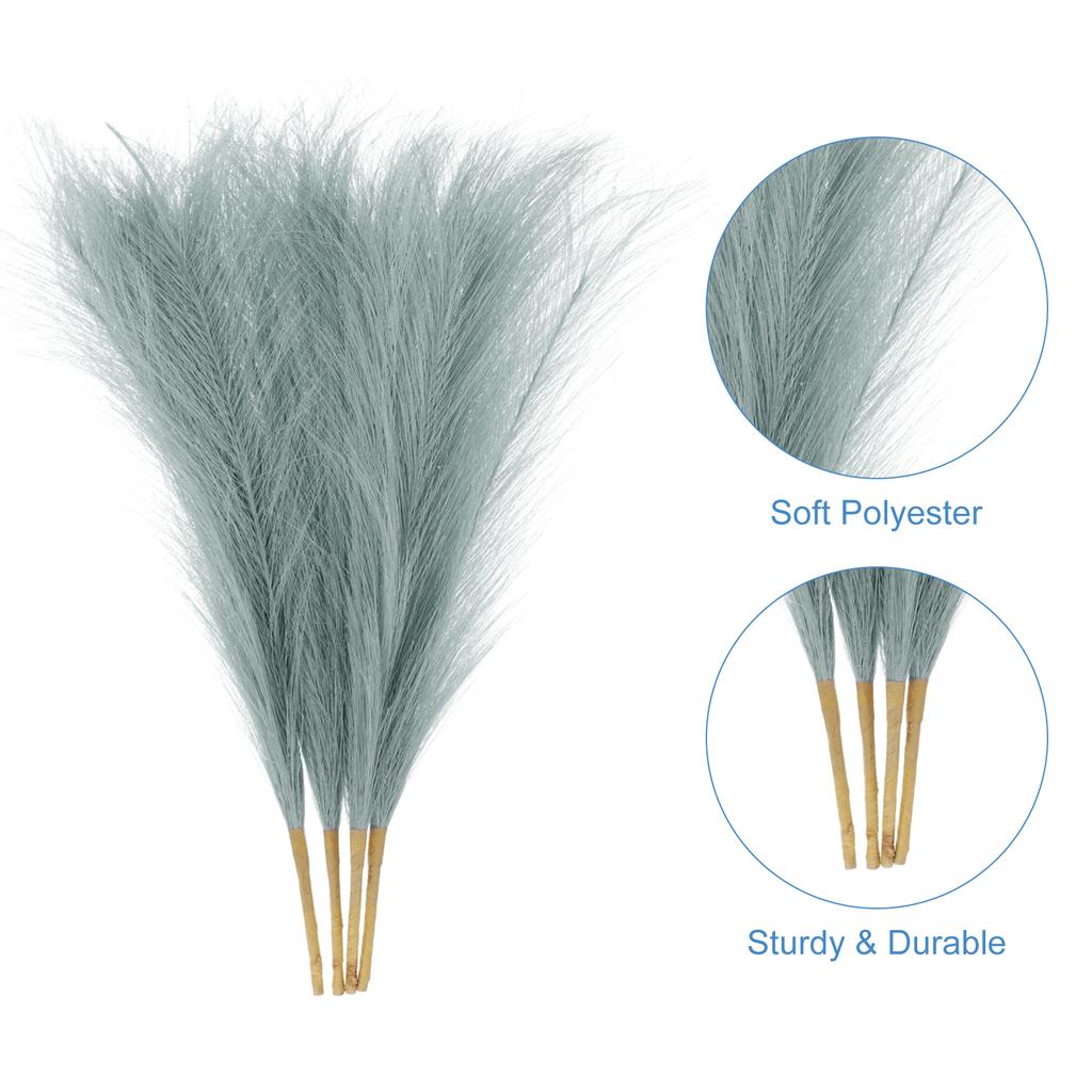 4 Stück 45cm Künstliches Pampasgras Fake Pflanze Schilf Falsches Pampasgras DIY Strauß für Hochzeit Party Haus Wohnzimmer Dekoration