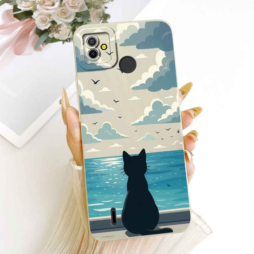 For Tecno Pop 5 BD2 BD2p BD3 Fashion Sunflower Shockproof Protector Phone Casing For Pop5 Pop 5 Soft Silicone Case 6.1"