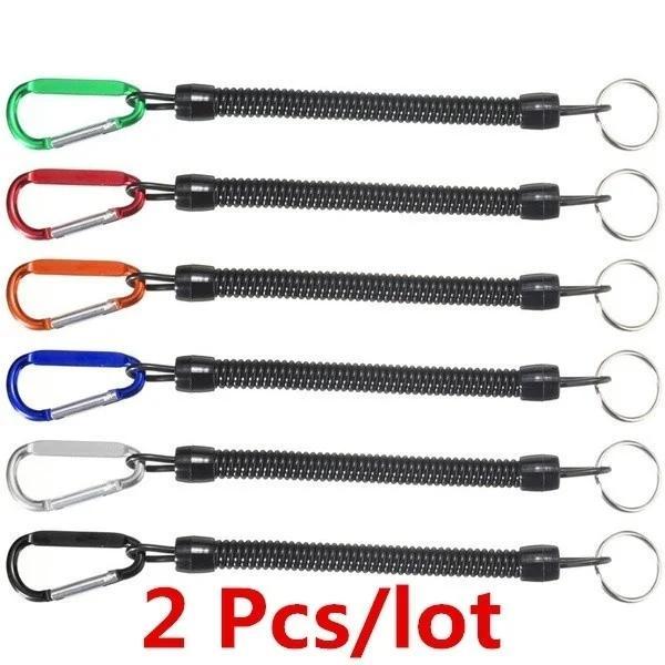 2 Pcs Practical Extendable Fishing Lanyards Boating Kayak Camping Secure Pliers Lip Grips Tackle Tools Fishing Accessories