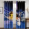 Cartoon Santa Claus Merry Christmas Red Green Window Curtains For Kids Bedroom Living Room Bathroom Kicthen Door Hall Home Decor