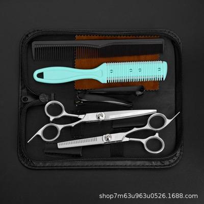 6-Inch Stainless Steel Barber Scissors & Tooth Scissors Set for Hairdressing